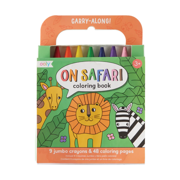 Carry Along Crayon & Coloring Book Kit-On Safari