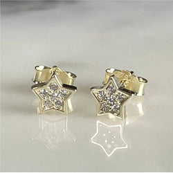Jack & Jewelz Pave Star Earrings