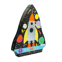 Space 40pc Rocket Shaped Jigsaw Puzzle