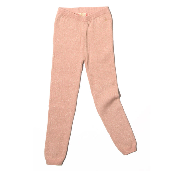 EGG rose ribbed cotton tight - front view