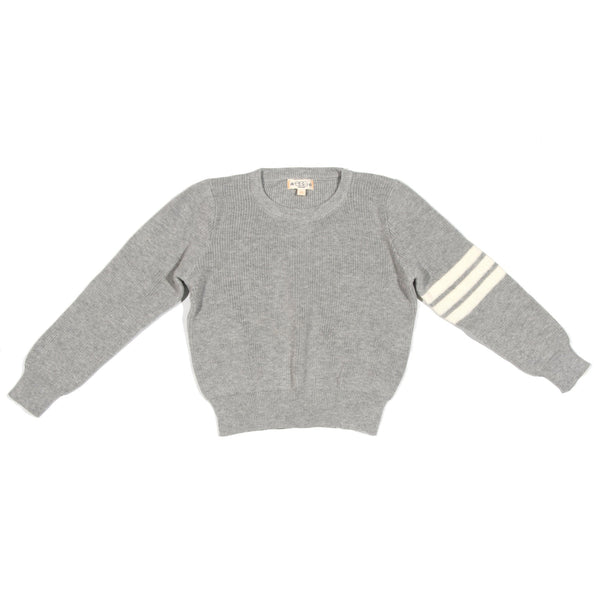 Heather Grey Ribbed Aston Sweater