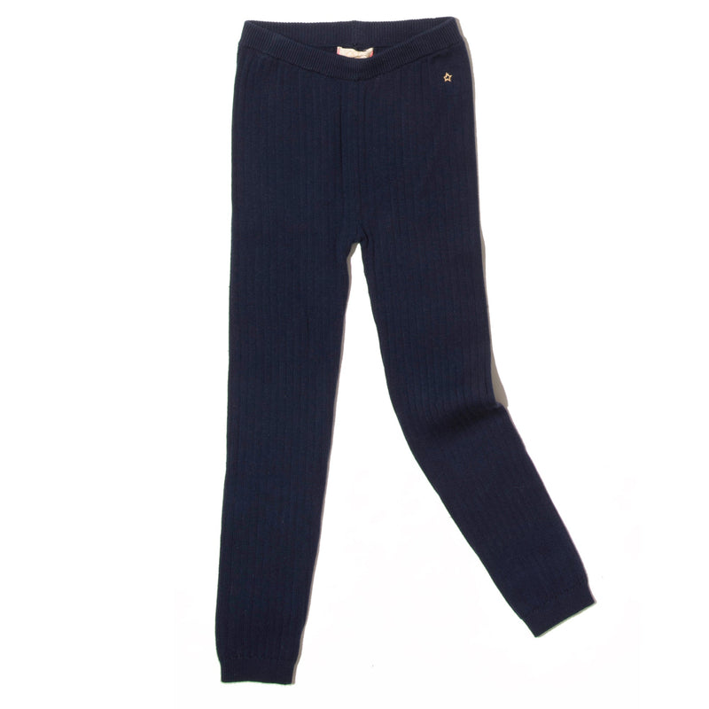 EGG navy ribbed cotton tight - front view