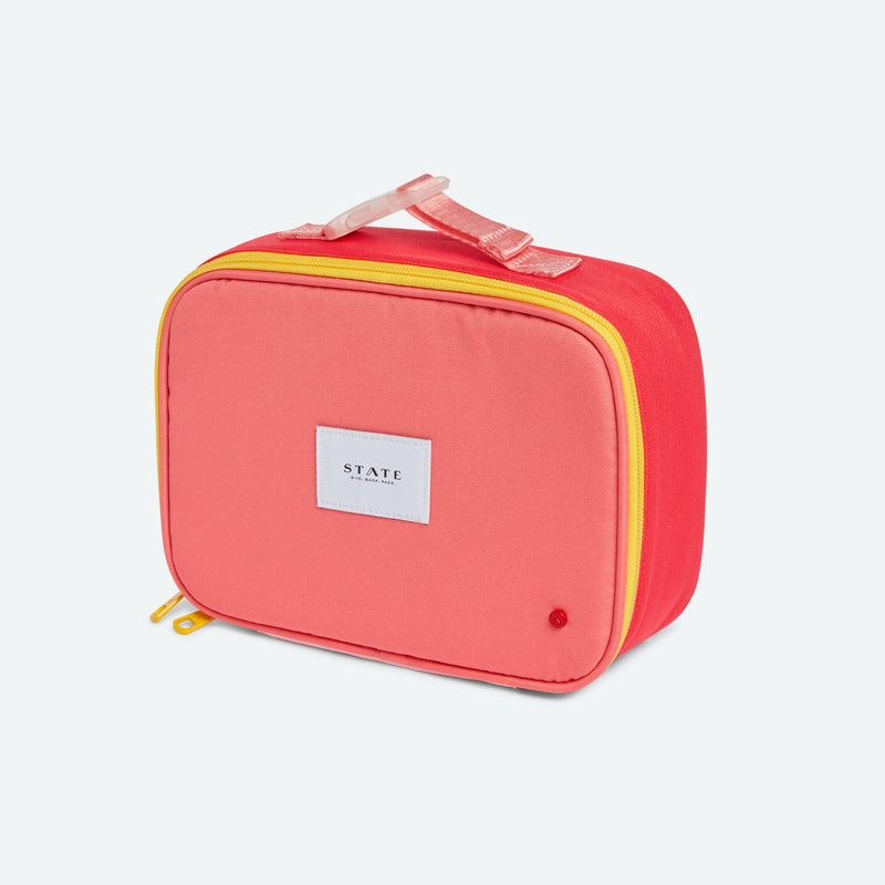 State Bags NYC - pink mint lunchbox side view