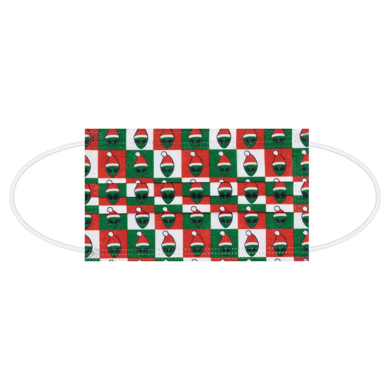 Red Holiday Disposable Masks Pack